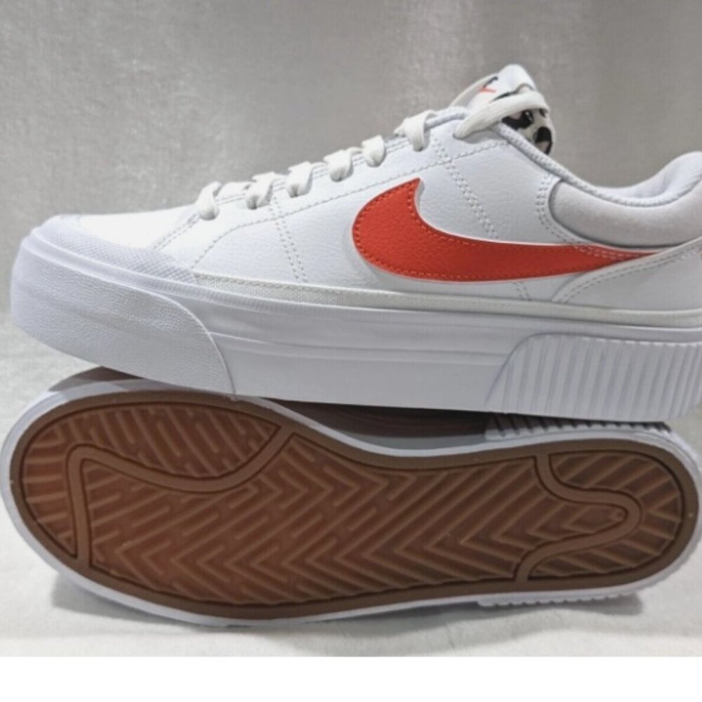 Nike Court Legacy Lift Sneakers Orange/Cheetah NWOB sz 8.5